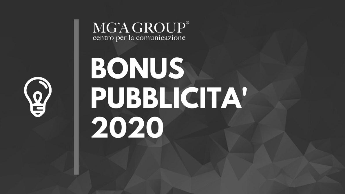 Bonus Pubblicità 2020